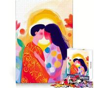 Vision fauviste saisissante du Baiser Puzzle de 1000 pièces pour Adolescents Développe la mémoire Temps de détente agréable Bords Nets Surprise de Noël (50x75cm)