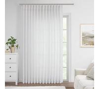 Vision Home Rideaux de fenêtre plissés Semi-Transparents texturés filtrant la lumière pour Salon, Chambre à Coucher, terrasse, Rideaux plissés en Rayonne mélangée avec Crochets (1 Panneau, 203,2 x