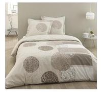 Vision Housse De Couette Adele 220X240 Cm + 2 Taies D'Oreillers 65X65 Cm Beige Beige G