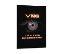 Vision Is The Art of Seeing - Art mural - Impression sur le thème des yeux - Poster inspirant - Impression sur toile mystique - Décoration murale moderne pour chambre à coucher