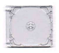 Vision Media® 1 x CD DVD Super Jewel Box 10.4 mm Boîtier standard - Moyeu empilable pour 1 ou 2 disques avec plateau super transparent - Lot de 1