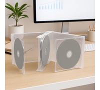 Vision Media® Lot de 10 boîtiers transparents pour CD 6 emplacements Tranche 24 mm