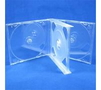 VISION MEDIA® Lot de 15 boîtiers transparents pour CD 3 emplacements Tranche 22 mm