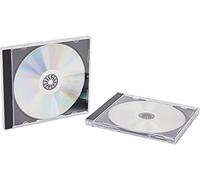 Vision Media Lot de 20 boîtiers CD transparents à plateau noir 10,4 mm
