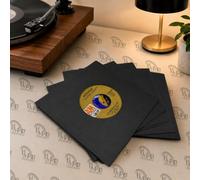 Vision Media® Lot de 50 pochettes intérieures en papier noir de 17,8 cm - Papier blanc de haute qualité - Sans acide