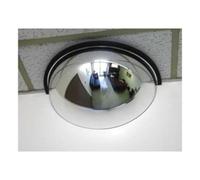 Vision Metalizers Miroir demi-dôme en acrylique de 45,7 cm avec dos en acier, miroir de sécurité intérieur rond pour endroits de sécurité pour allée, entrepôt extérieur, miroir mural circulaire pour