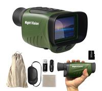 Vision Nocturne monoculaire, Lunettes de Vision Nocturne avec Zoom numérique 8X, Batterie Rechargeable intégrée de 2600 mAh et Carte SD de 32 Go, Accessoires de Chasse (Green)