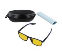 Vision Nuit 14cm Réduction Fatigue Oculaire Vision Nuit 14cm | pour monture PC flexible, pour poids plume, branches courbées, ajustement stable tous visages, homme femme(Blue)
