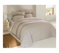VISION Parure de couette Anthony - 100% coton - 200x200 cm- Beige Beige G