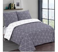 VISION Parure de couette Hugo en Flanelle - 200 x 200 cm - Gris anthracite