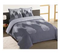 VISION Parure de lit Forët - 100% coton flanelle - Housse de couette 260x240cm + 2 taies d'oreiller 65x65cm