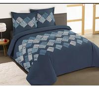 Vision - Parure de lit Nora - Set de Housse de Couette 140x200 cm avec 1 taie d'oreiller pour lit 1 Personne - 100% Coton