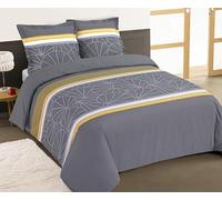 Vision - Parure Housse de Couette Goldie - Housse de Couette 200 x 200cm avec 2 taies Assorties 65x65cm - 100% Coton