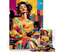 Vision Pop Art d'Adele Bloch-Bauer Puzzle de 1000 pièces pour Adultes Jeu de réflexion et de détente Design Original Collection (50x75cm)