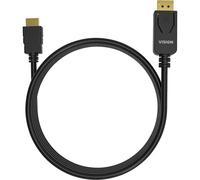 VISION Professional - Câble adaptateur - DisplayPort mâle pour HDMI mâle - 1 m - noir - support 4K