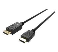VISION Professional - Câble adaptateur - DisplayPort mâle pour HDMI mâle - 1 m - noir - support 4K