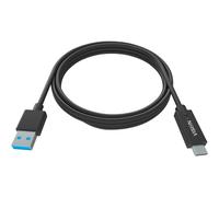 Vision TC 1MUSBCA/BL, 1 m, USB A, USB C, USB 3.2 Gen 1 (3.1 Gen 1), 0,48 Gbit/s, Noir