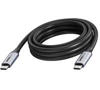 - Câble USB - 24 pin USB-C (M) pour 24 pin USB-C (M) - USB 3.2 - 3 A - 5 m - Alimentation USB (100 W), support pour 4K60Hz, débit de transfert de