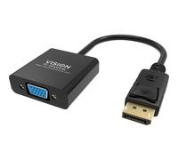Vision TC-DPVGA/BL, DisplayPort, VGA (D-Sub), Mâle, Femelle, Droit, Droit