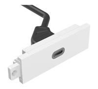 VISION TechConnect 3 - Kit plaque modulaire avec connecteurs enclenchables et câbles - USB de type C - blanc