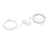 VISION TechConnect - Kit de plastron pour montage encastré - 3m - montable sur mur - blanc - à commande double - 2 ports
