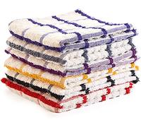 Vision Textiles Night Dreamz Lot de 12 torchons de cuisine en éponge doux, super absorbants et non pelucheux 100 % coton (50 x 80 cm X Jumbo Check Lot de 12