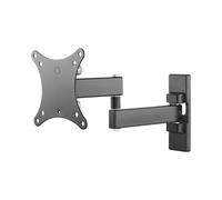Vision VFM-WA1X1B Support Mural Orientable pour Écran 13-27" (VESA 75/100, 15kg max) Inclinaison -3°/+10°, Pivot 90°, Distance Mur 4.4-28.2cm, Noir