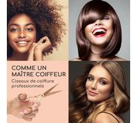 Visionaire Premium Ciseaux de coiffeur extra tranchants avec étui à ciseaux