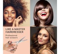 Visionaire Premium Ciseaux de coiffeur extra tranchants avec étui à ciseaux