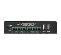 Visionary A/V Decoder, 4K60 4:4:4 UHD over IP cinema quality ultra-low latency visually lossless switch matrix routable, with built-in video wall functionality; Expansion Ethernet Port; POE+; Single P