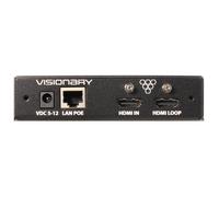 Visionary A/V Encoder, 4K UHD over IP cinema quality ultra-low latency visually lossless switch matrix routable, with built-in video wall functionality; POE
