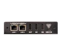 Visionary A/V Encoder, 4K60 4:4:4 UHD over IP cinema quality ultra-low latency visually lossless switch matrix routable, with built-in video wall functionality, Expansion Ethernet Port; POE+; Single P