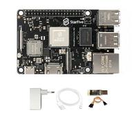 VisionFive 2 Lite RISC-V Ordinateur mono-carte StarFive JH-7110S SoC 2/4/8 Go LPDDR4 WiFi6 BT5.4 HDMI2.0 Gigabit Ethernet, pour éducation, IIoT, Smart Home, 85 x 56 mm compact (kit de base, 8 + 64 Go)