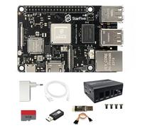 VisionFive 2 Lite RISC-V Ordinateur mono-carte StarFive JH-7110S SoC 2/4/8 Go LPDDR4 WiFi6 BT5.4 HDMI2.0 Gigabit Ethernet, pour l'éducation, IIoT, Smart Home, 85 x 56 mm compact (kit de boîtier en