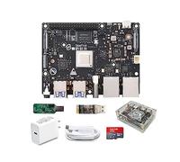 VisionFive2 Open Source RISC-V Single Board Ordinateur Quad-core StarFive JH7110 64-bit CPU, LPDDR4 8 Go RAM 3D GPU, Dual Gigabit Network M.2 M-Key, Support Linux Ubuntu (avec dongle WiFi 6)