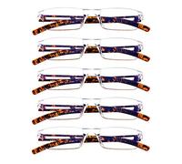 VisionGlobal 5 lunettes de lecture pour hommes et femmes, monture de lunettes carrée élégante(tortue,+2.25 Grossissement)