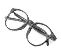 VisionGlobal lunettes de blocage de lumière bleue avec pour femmes/hommes, cadre ovale élégant(Bois, +0.25)