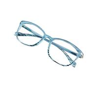 VisionGlobal lunettes de blocage de lumière bleue pour femmes/hommes, cadre carré élégant(Bleu ardoise, +2.25)