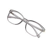 VisionGlobal lunettes de blocage de lumière bleue pour femmes/hommes, cadre carré élégant(Gris clair, +0.75)