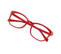 VisionGlobal lunettes de blocage de lumière bleue pour femmes/hommes, cadre carré élégant(rouge, +0.75)