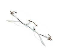 VisionGlobal lunettes de lecture en métal, lunettes de mode diamant à la main(Blanc clair,+2.50 grossissement)