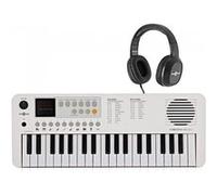VISIONKEY-1 Mini Piano Numérique Enfant et Débutant avec Casque - Clavier de Piano Electrique 37 Touches USB-C , Blanc