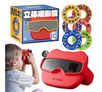 Visionneuse 3D interactive, jouet éducatif pour , 6 rôles, lumineuses, visionneuse 3D stable avec poignée facile, jouet de salle de classe pour l'apprentissage pratique, activité