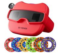 Visionneuse 3D Kaléidoscopes éducatifs amusants pour enfants avec 6 rouleaux Jouets naturels fantaisie sans danger pour les yeux pour filles garçons adultes de 3 ans et plus, visionneuse 3D pour enfa