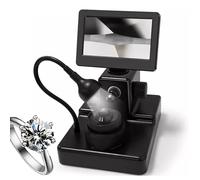 Visionneuse de Ceinture de Diamant, grossissement 50-1500X, Microscope numérique LCD 4,3 Pouces, avec éclairage LED, pour grossissement du Code de Taille des Diamants