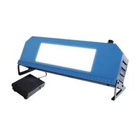 Visionneuse de film LED industrielle avec visière et interrupteur à pied - 220 x 70 mm - Lumière d'inspection radiographique NDT portable dans un étui de transport pour test non destructif