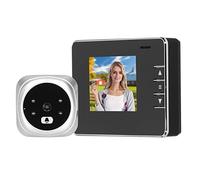Visionneuse de porte numérique, visionneuse de porte de caméra HD 2,8 pouces 0,3 MP pour appartement résidentiel pour entreprise pour villa(Argent)