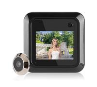 Visionneuse de Sonnette Intelligente HD 2,4 Pouces, Caméra D'espionnage de Porte Numérique Écran TFT LCD 95 ° HD Grand Angle Judas Numérique pour la Sécurité à Domicile Yeux de Chat électroniques