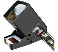 Somikon : Visionneuse mobile de diapositives, négatifs à grossissement x3 et LED G