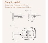 Visionneuse Numérique de Porte, Caméra Avec Écran LCD 2,8 Pouces, Vision Nocturne, Prise de Photo, Surveillance Sécurisée à Domicile - Large Angle de Vue, Mémoire Intégrée, Idéal
